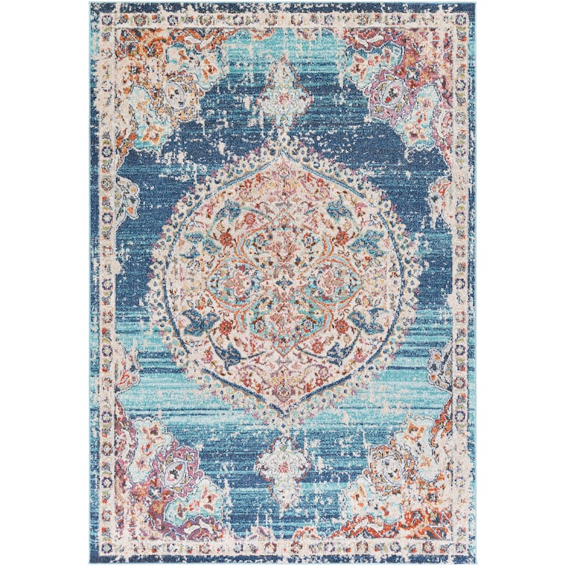 Gabbie Distressed Medallion Area Rug