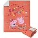 preview thumbnail 49 of 52, Hasbro Peppa Pig Silk Touch Sherpa Throw Blanket 50" x 60" - Berry Lovely