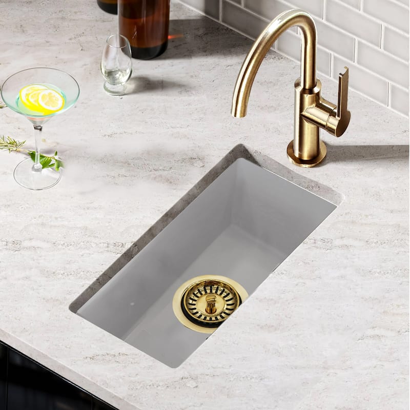 Petite Fireclay Island-Prep or Bar Sink - 9.25 x 18.25 x8.75 inches