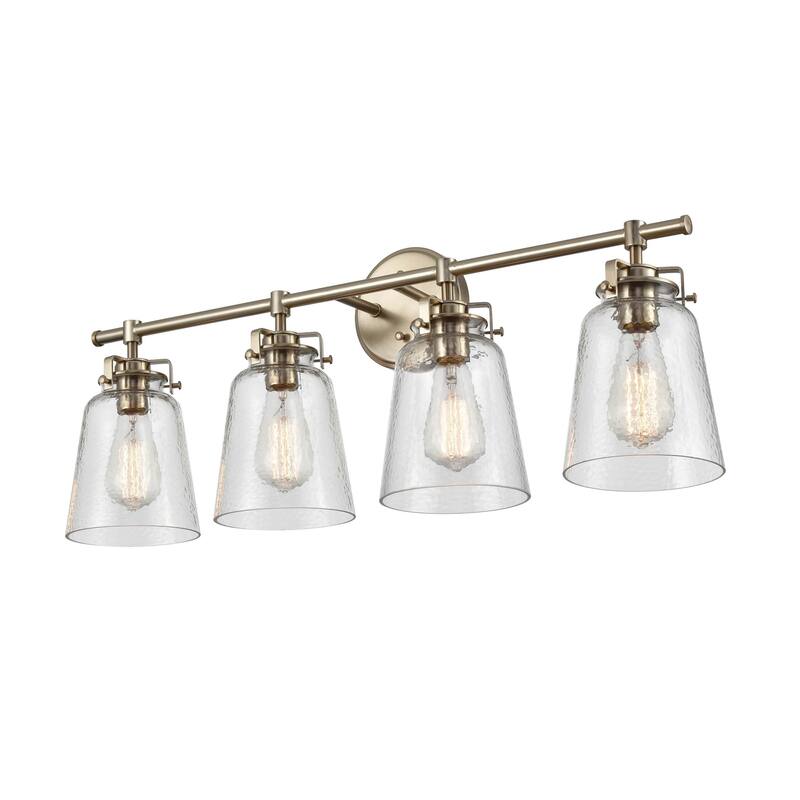 Millennium Lighting Amberose Vanity Light with Hammered Glass Shades