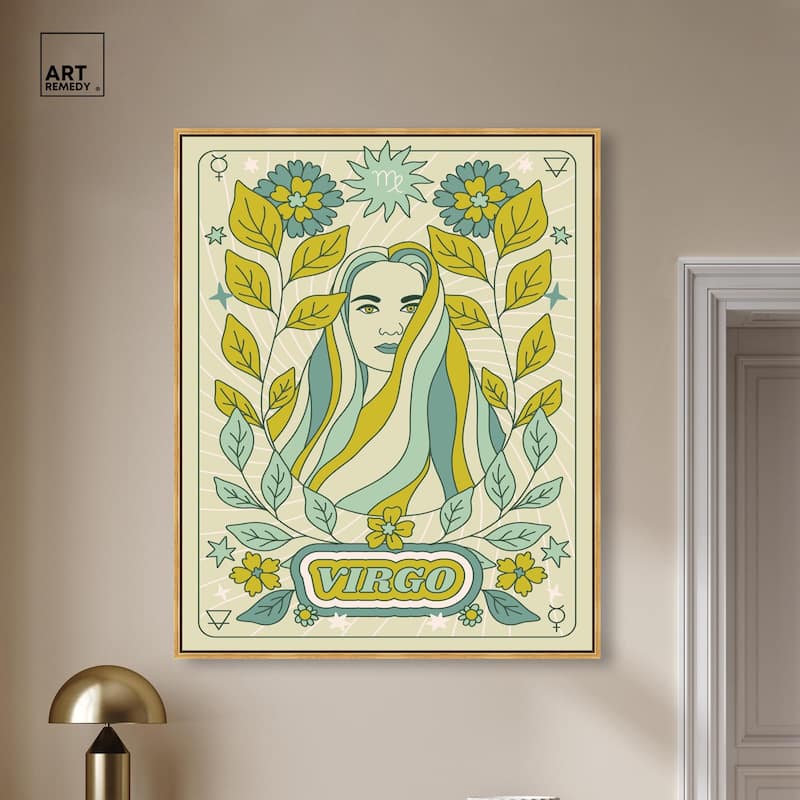Virgo Stars Card Canvas by Art Remedy