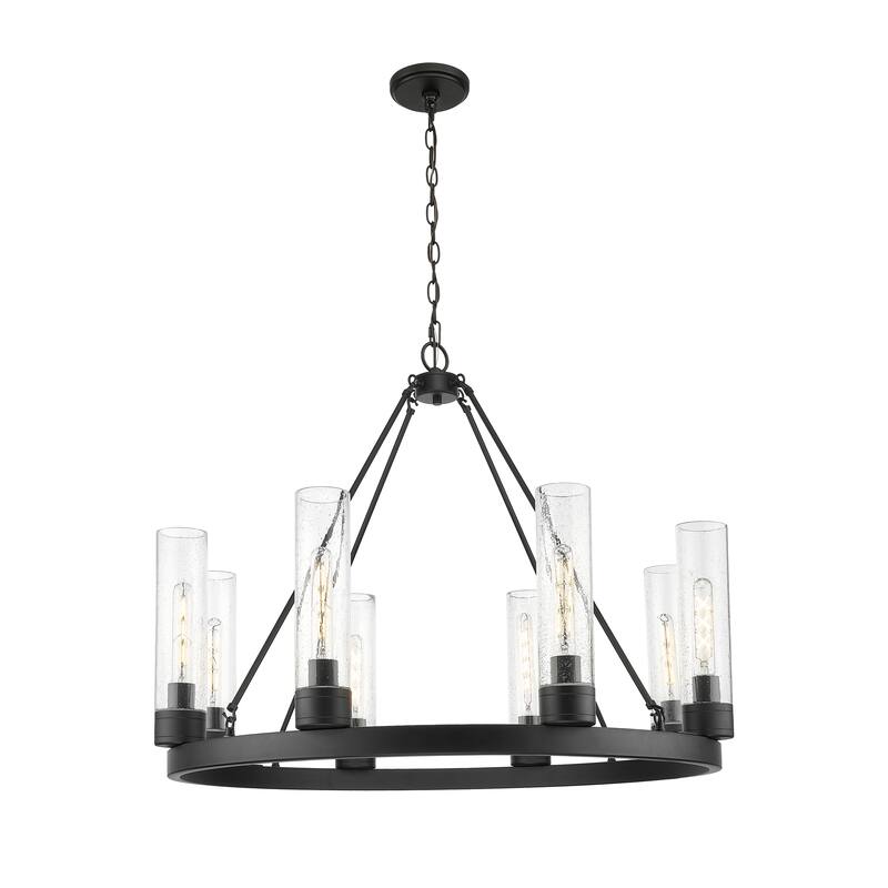 Innovations Lighting Downtown Urban - Boreas - 6 Light 36" Chandelier with 11" Shades - Seedy/Matte Black