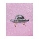 preview thumbnail 1 of 8, Stupell Disco Patterned UFO Canvas Wall Art Design By LISH Creative 16 x 20