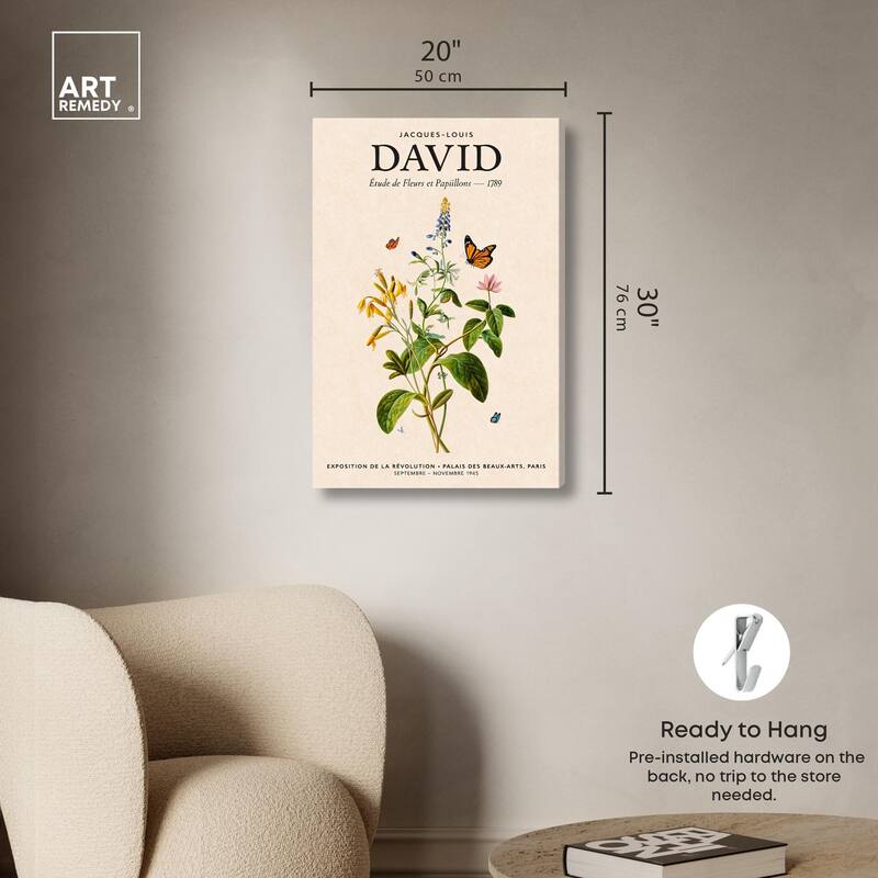 David's Delicate Flowers Canvas by Art Remedy, Gallery Wrapped