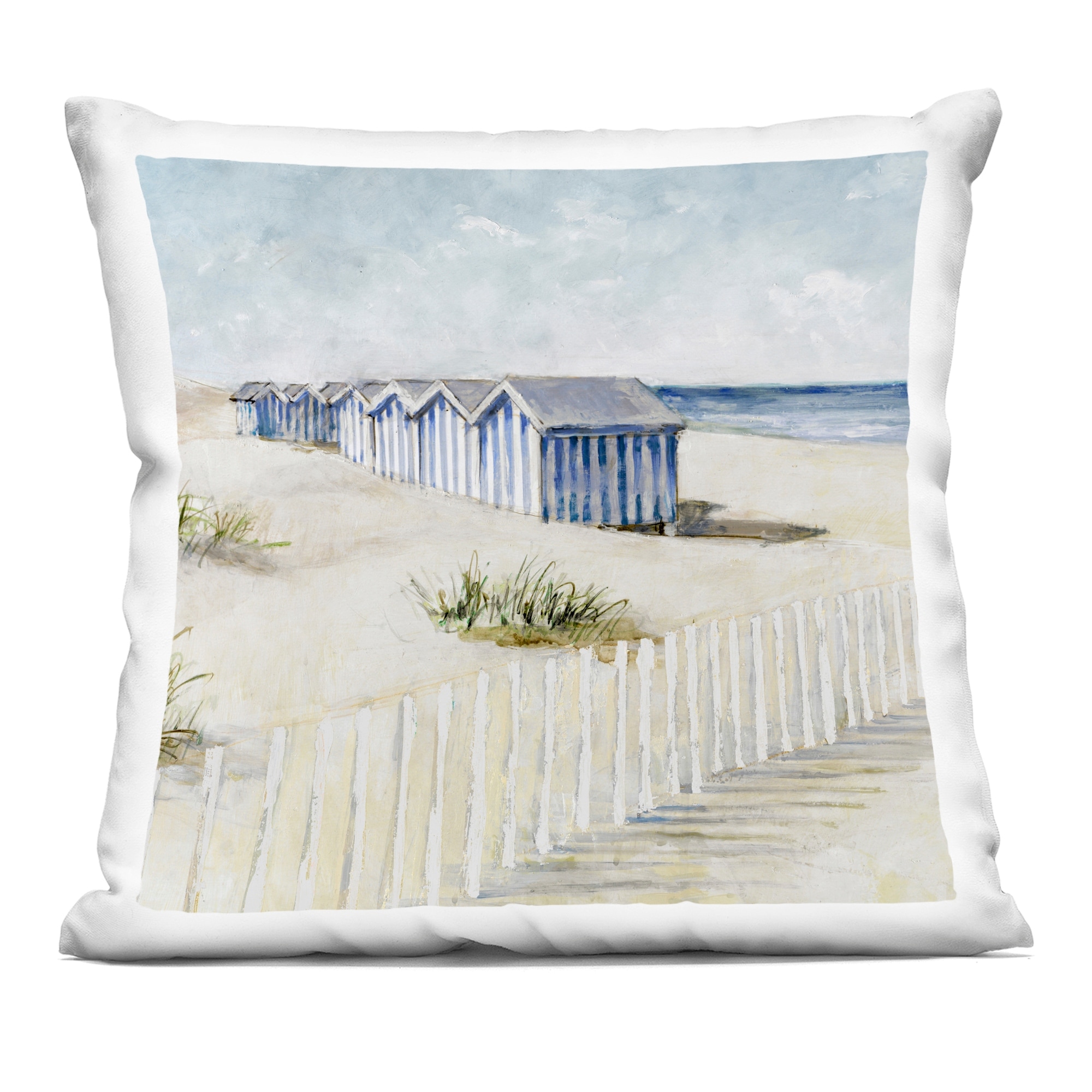 Stupell Vintage Coastline Nautical Shacks Decorative Printed Throw Pillow Design by Lorenzo Collective