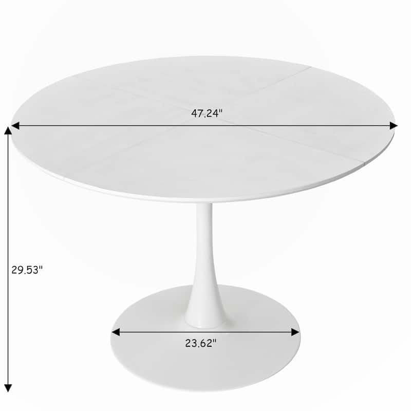 47.24"Modern Round Dining Table,only 1PC table