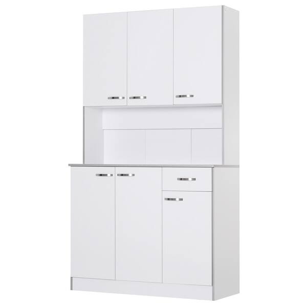 homcom 71 wood kitchen pantry storage cabinet homcom 71 freestanding kitchen buffet hutch cupboard with 6 homcom 71 wood kitchen pantry storage cabinet homcom 71 freestanding kitchen buffet hutch cupboard with 6