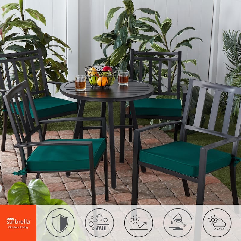 Sunbrella Indoor/ Outdoor 17-inch Square Corded Chair Pad