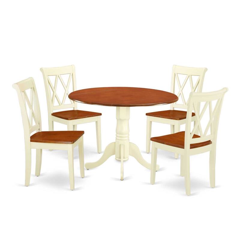 Round Dining Set 5pc 42 Inch Table & 4 Chairs Southwestern Style