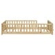 preview thumbnail 16 of 45, Twin Size Wood Floor Platform Bed with Built-in Book Storage Rack