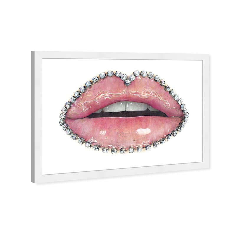 Wynwood Studio Prints Fashion and Glam Pink Lips Pink and Pastel Pink Glam Wall Art Canvas Print