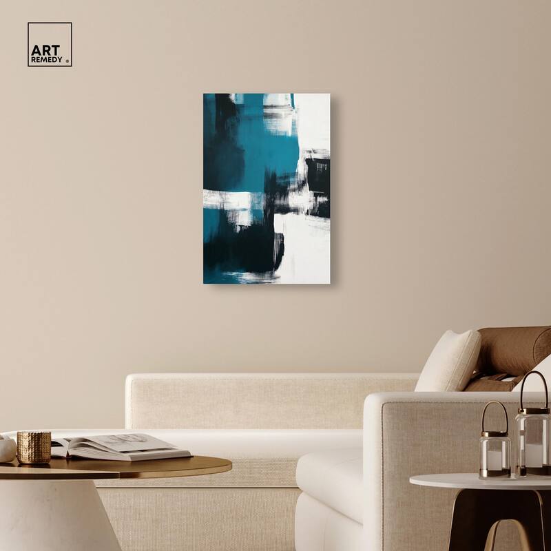 Weight of Teal Canvas by Art Remedy, Gallery Wrapped