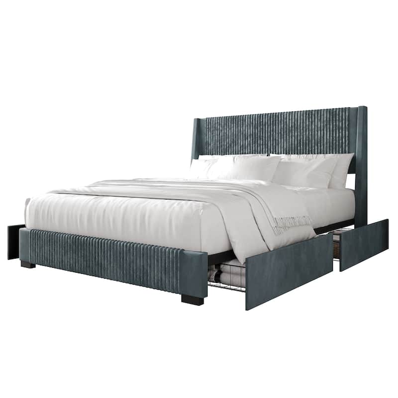 CraftPorch Corduroy Luxurious Bed