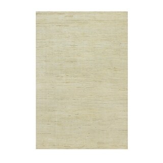 Antique White Persian Wool Hand Knotted Lori Buft Gabbeh Plain Design