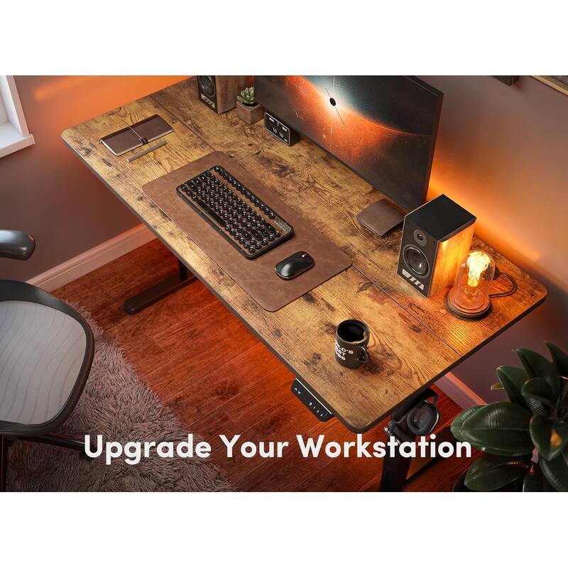FEZIBO Electric Standing Desk, Height Adjustable Stand up Desk, Sit Stand Home Office Desk, Computer Desk
