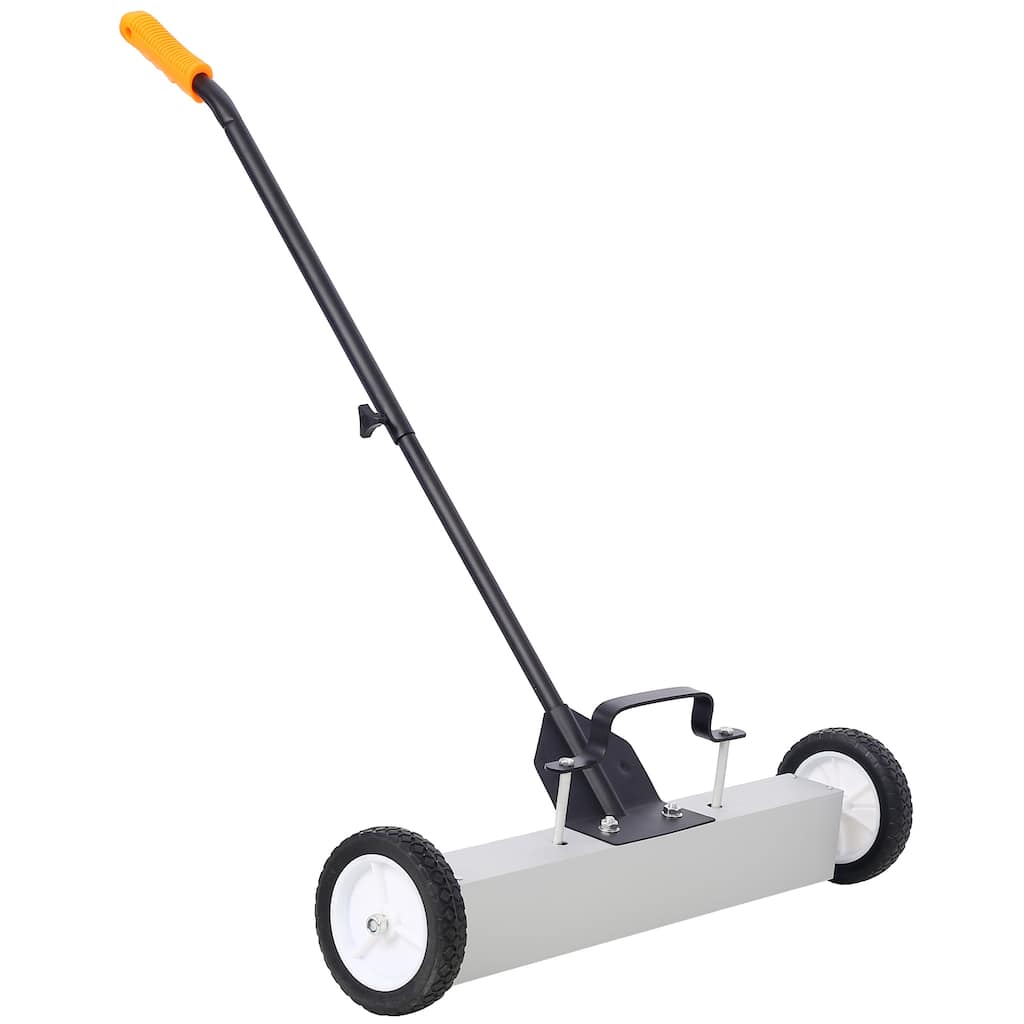 Anmytek 24'' Rolling Magnetic Pick-Up Sweeper, Heavy Duty Push-Type with Release, for Nails Needles Screws Collection