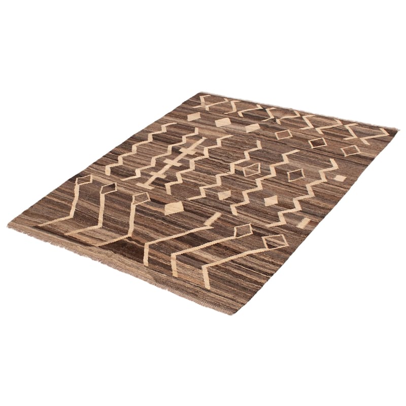 Sivas Brown Kilim 5'4" x 6'6" - 5'4 x 6'6
