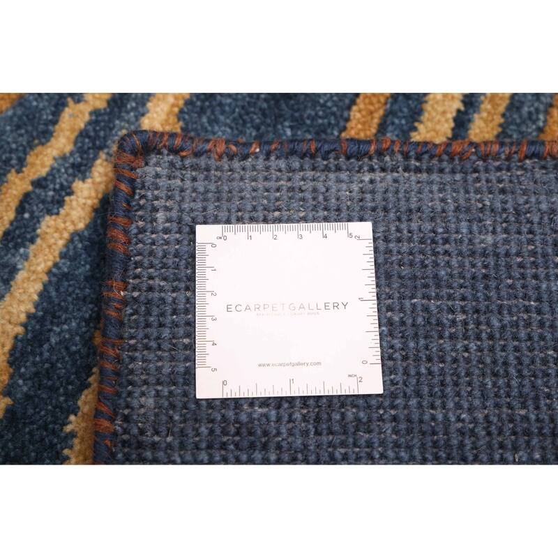 ECARPETGALLERY Hand-knotted Peshawar Ziegler Dark Blue Wool Rug - 5'3 x 6'11