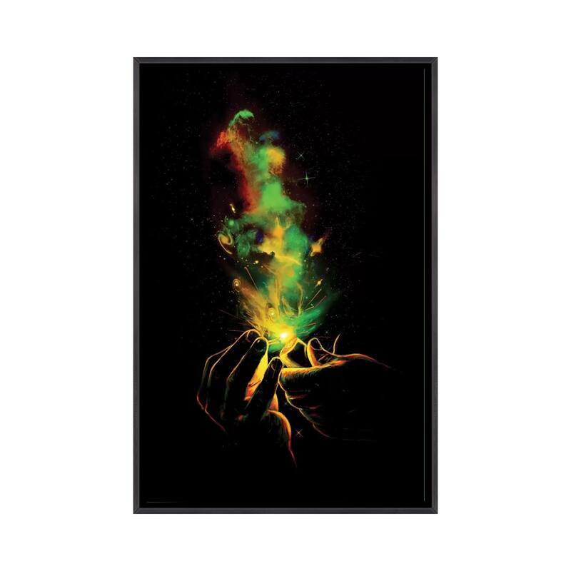 iCanvas "Light It Up" by Nicebleed Framed - Ebony - 26x18