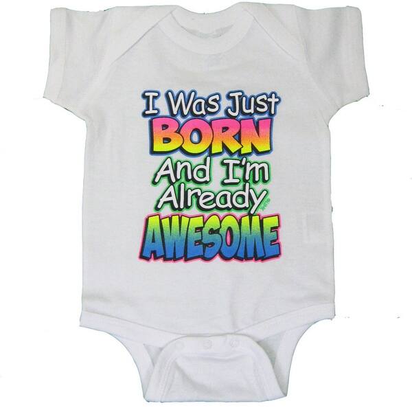 Infant I Am Awesome Onesie Cute Tees Boys Shirt Toddler Shirt Girls Shirt Newborn Funny Onesie Cute Shirt Overstock