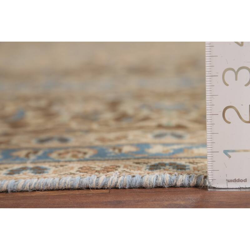 Traditional Mashad Vintage Persian Rug Handmade Orange Wool Carpet - 9'4" x 13'3"