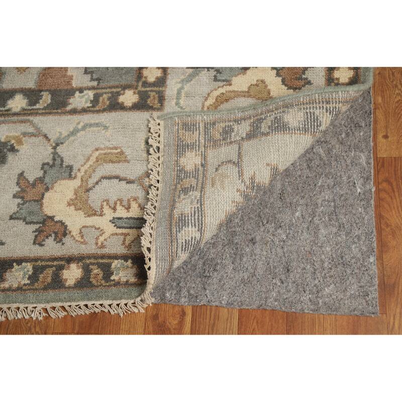 Floral Oushak Indian Area Rug Handmade Wool Carpet - 9'1" x 11'9"