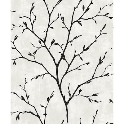 NextWall Tree Silhouette Peel and Stick Wallpaper - 20.9 in. W x 18 ft. L