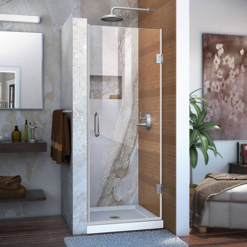 72" H Frameless Double Hinge Design Shower Door With Handle