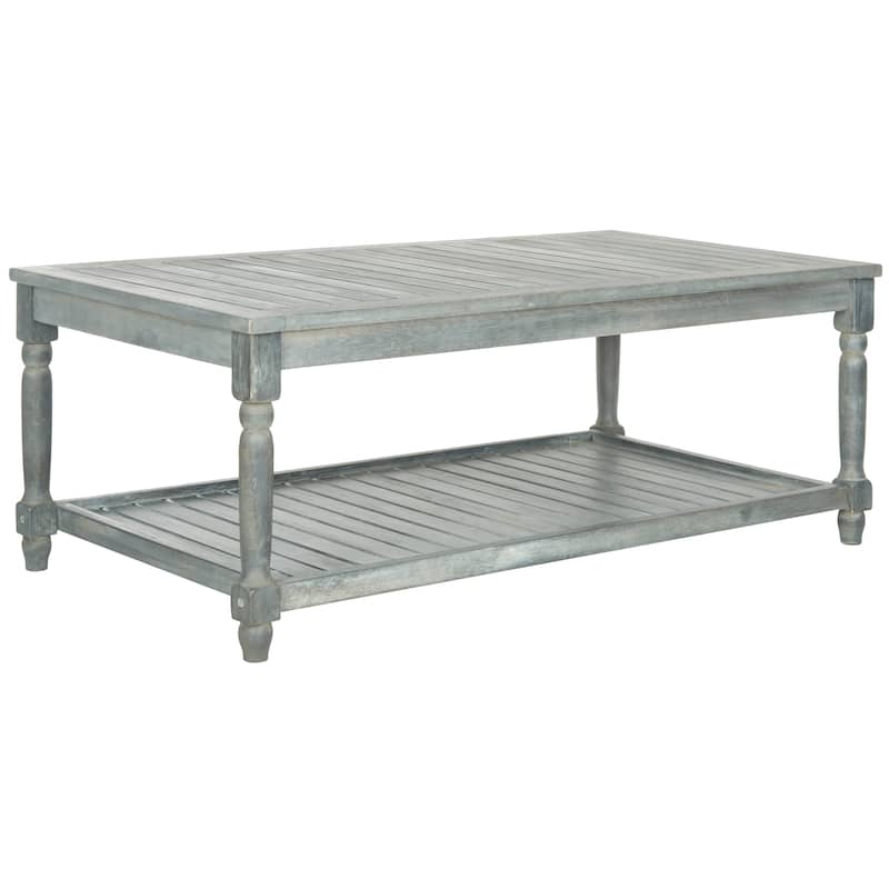 SAFAVIEH Outdoor Annamaria Acacia Wood Coffee Table - 43Wx24Dx17H