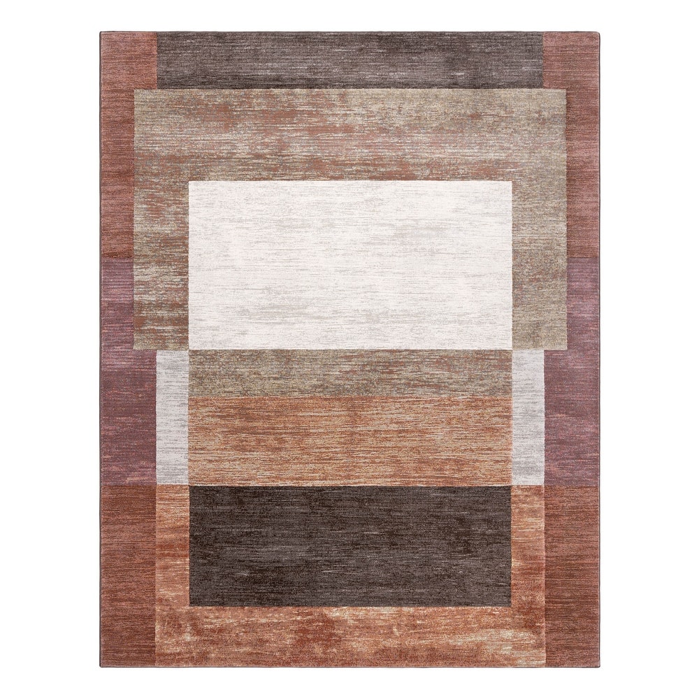Gertmenian Blayne Polypropylene Modern Designer Geometric Floral Area Rug Collection