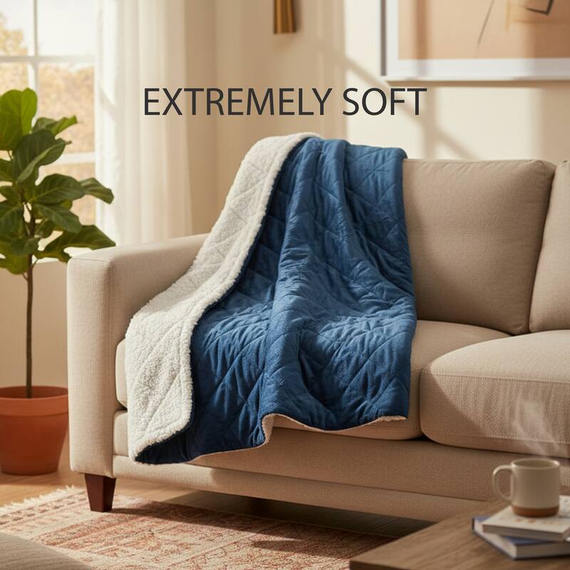 Cozy Soft Quilted Fleece-like Throw