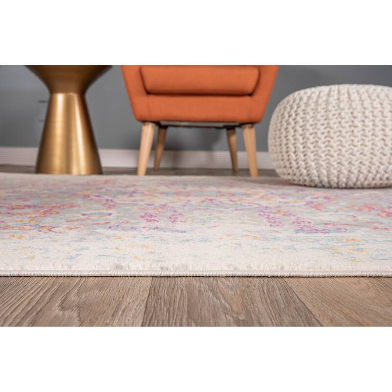 The Curated Nomad Sunset Bohemian Vintage Medallion Rug