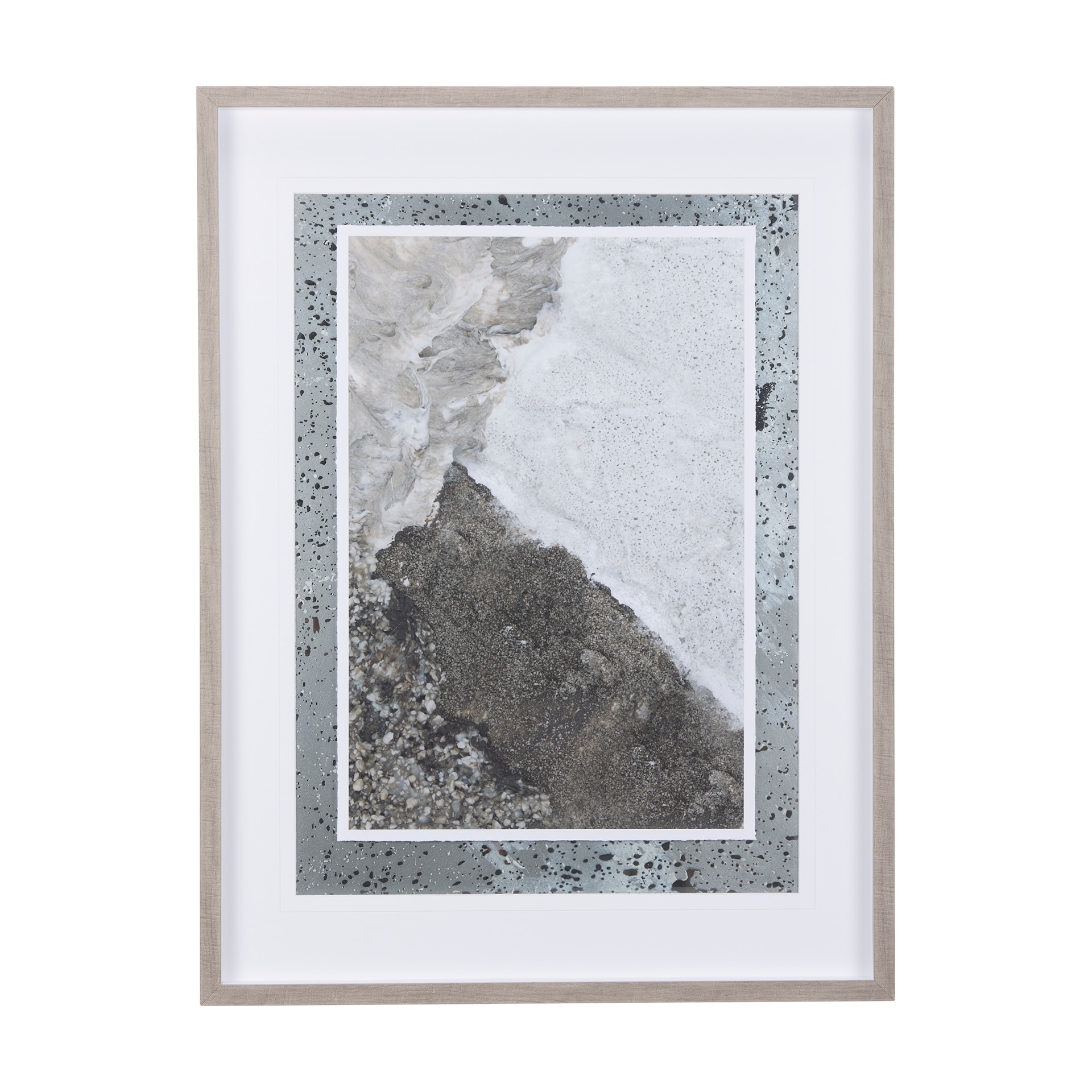 Mudslide IV by Mercana Studio a Hand Embellished Textured Framed Art Print Matted under Glass