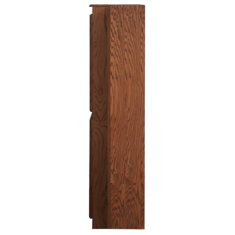 Concepts in Wood 15 Shelf Bookcase Wall with Doors, 72 inch Tall