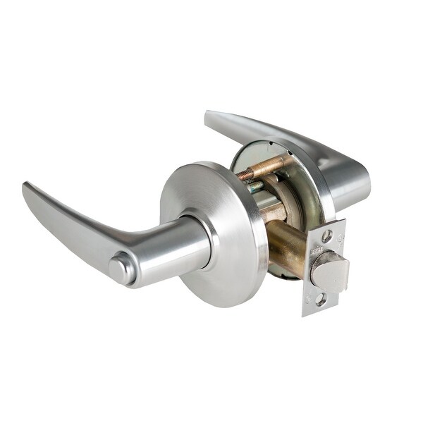Best Access 9K30L16DS3 9K Series Privacy Door Lever Set with "16" Lever, "D" Trim, S3 Strike and 2-3/4" Backset - Satin Chrome