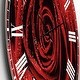 preview thumbnail 2 of 4, Designart 'Red Rose Petals with Rain Droplets' Oversized Floral Wall CLock