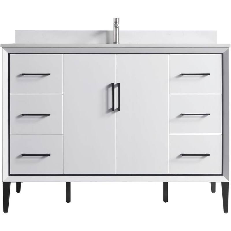 VSD Freestanding Shaker Bathroom Vanity with Cultured Marble Sink