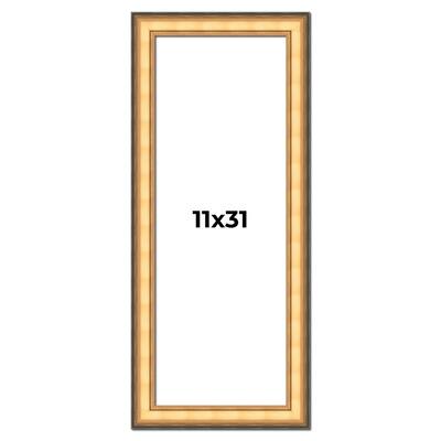 11x31 Frame Gold Plein Aire Solid Wood Picture Frame Width 2 Inches |