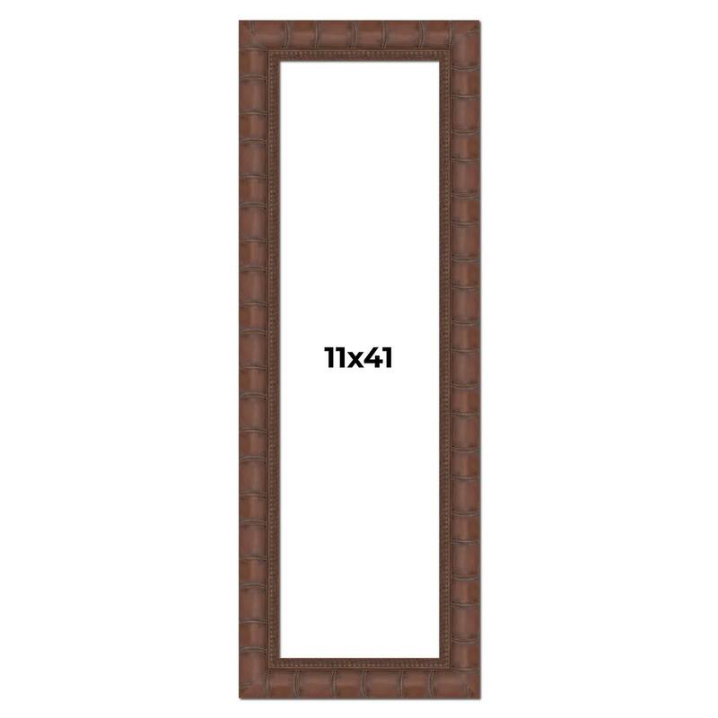 11x41 Frame Pewter Solid Wood Picture Frame Width 1.625 Inches | Interior Frame Depth 0.6875 Inches