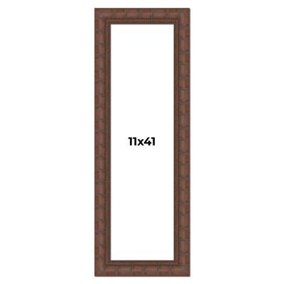 11x41 Frame Pewter Solid Wood Picture Frame Width 1.625 Inches | Interior Frame Depth 0.6875 Inches