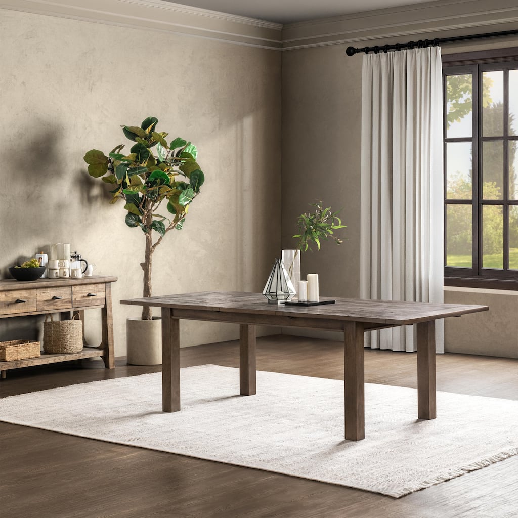 The Gray Barn Fairview Driftwood Reclaimed Pine 94-inch Extension Dining Table