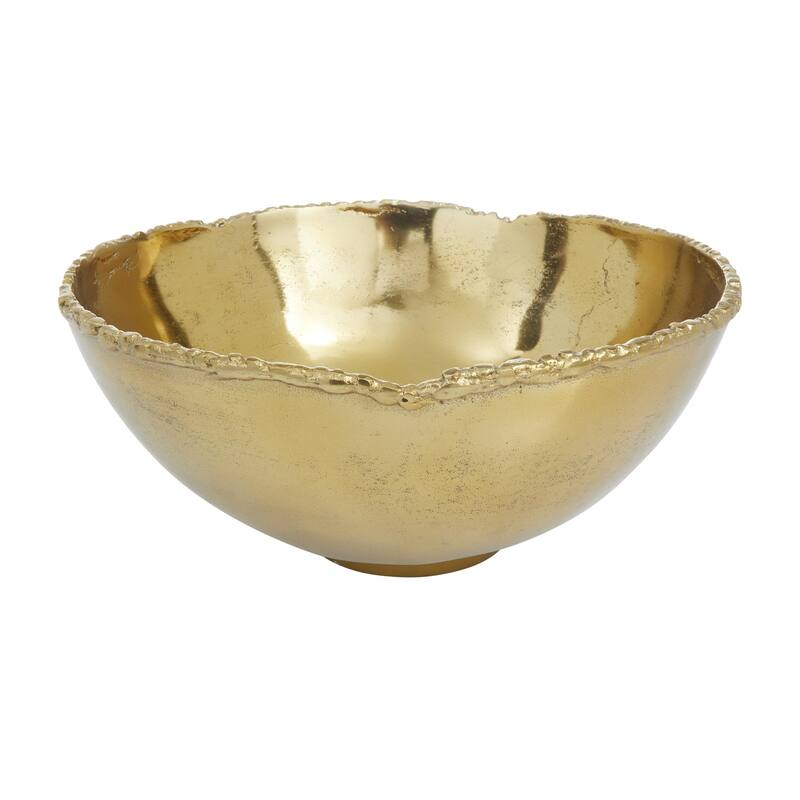 Aluminum Metal Decorative Bowl - Set of 3 Gold - Roche River Decor