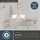 preview thumbnail 5 of 6, VAXCEL Monrovia 5-Light 26 in. Wide Chandelier with White Glass Shade, Adjustable Height Hanging Ceiling Fixture