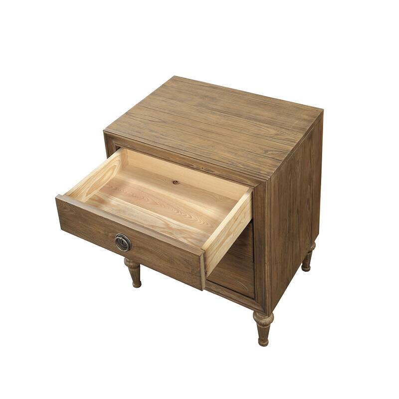 3 Drawers Wooden Nightstand