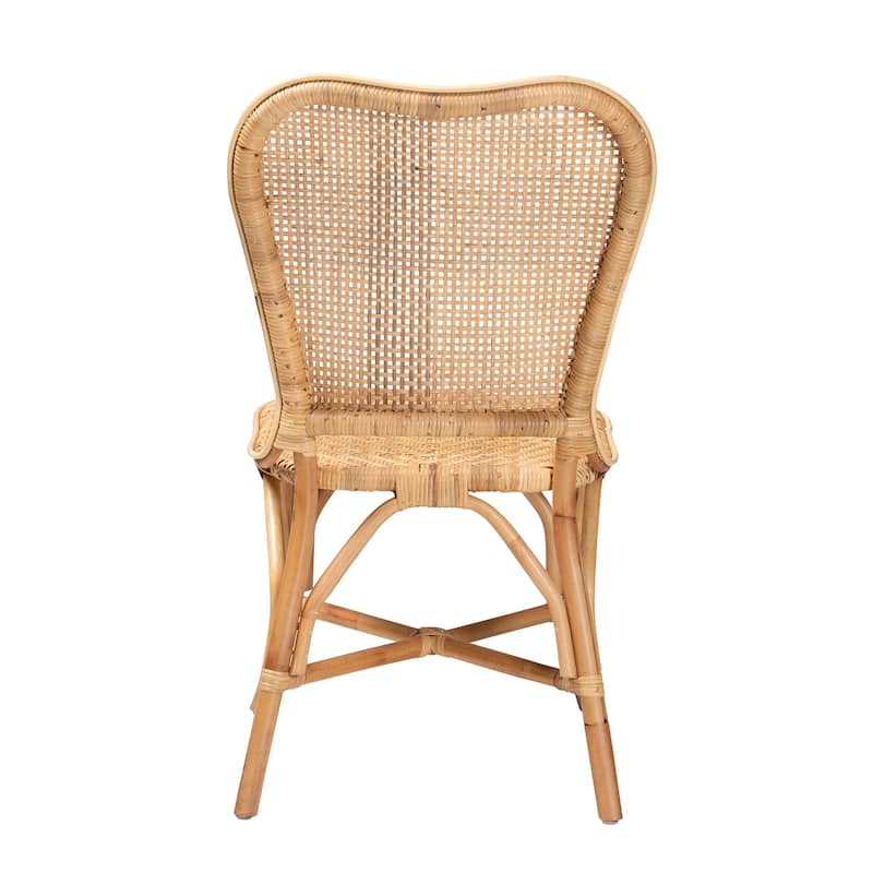 Irene Modern Bohemian Natural Rattan Dining Chair