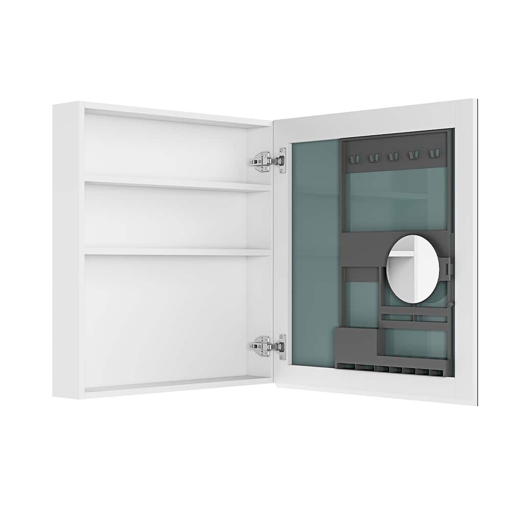 Topcraft Frameless Mirrored Medicine Cabinet in White