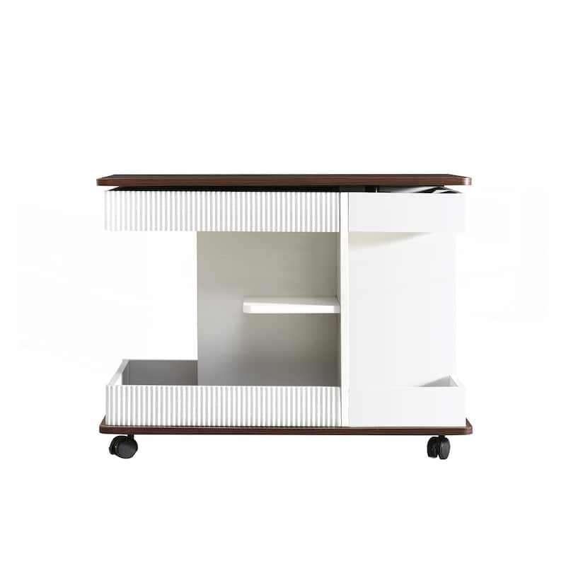 Modern Multifunctional Sofa Side Table with Lift-Top