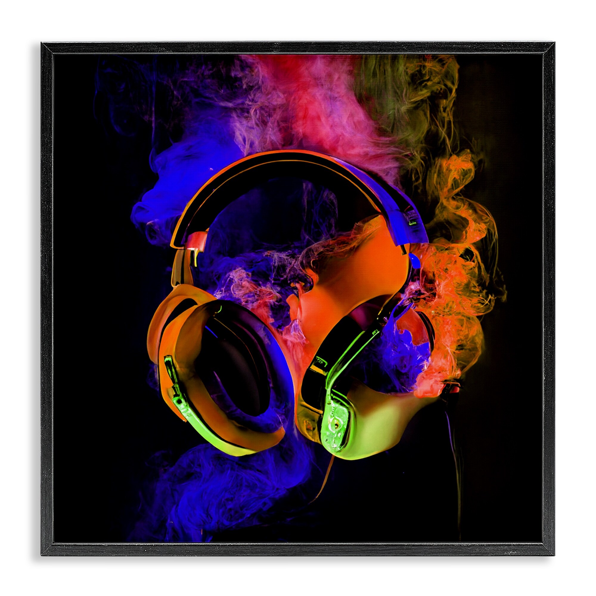 Stupell Power Play Headphones Framed Giclee Art Design By Sasha