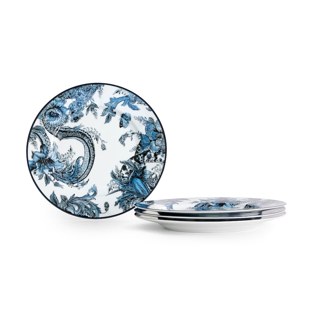 Marchesa Monarcha 4-Piece Porcelain Salad Plate Set