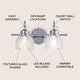 preview thumbnail 39 of 113, Shirley Metal/Glass LED Vanity Light, by JONATHAN Y